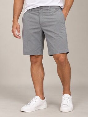 Travis Mathew Gray Flat Front Performance Shorts